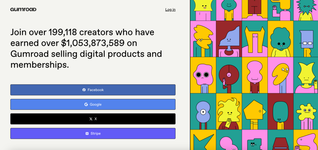 Gumroad homepage