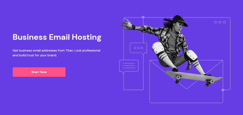 Hostinger email hosting landing page